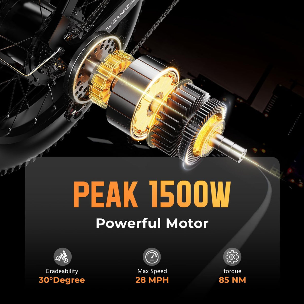 Electric Bike for Adults，1500W Peak Motor,48V 20Ah Fast Ebike