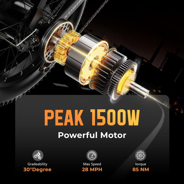 Electric Bike for Adults，1500W Peak Motor,48V 20Ah Fast Ebike