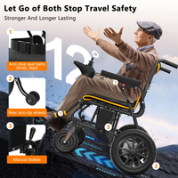 Electric Wheelchair Designed for Indoor and Outdoor Mobility, 20+ Mile Range, 500W Dual Motors, Foldable Frame