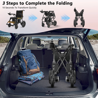 Electric Wheelchair Designed for Indoor and Outdoor Mobility, 20+ Mile Range, 500W Dual Motors, Foldable Frame