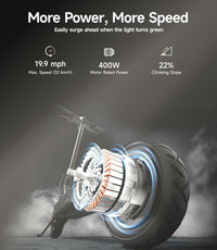 GT3/ST3/GT5 Series Electric Scooter, 20/25 MPH Top Speed, 30-55.9 Miles Max Range, 1000-1638W Motor with Dual Suspension, 10" Tires, Foldable for Adults Teens