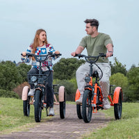 20" Fat Tire Electric Trike 750W 48V Motorized Folding Commute E-Bike for Adult, Foldable 3 Wheel Electric Bicycle Trike for Senior Women with Front & Rear Basket