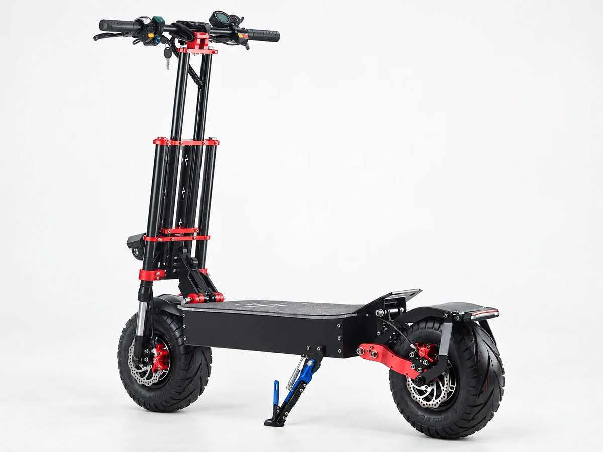 Electric Scooter Built for All-Terrain Adventure, Dual 5600W Motors, 53 MPH Max Speed, 45 Mile Range — Studio Shot