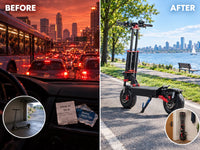 X5 Foldable Electric Scooter, Offroad Electric Scooter for Adults with Powerful Dual 5600W Motors, Max Speed up to 53 MPH, 45 Miles Long Battery Ranges — Before & After